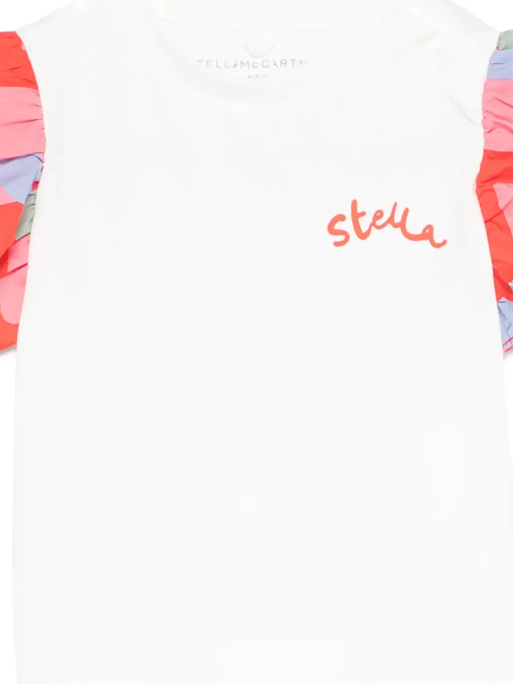 Футболка с оборками Stella Mccartney Kids, белый — фото 3