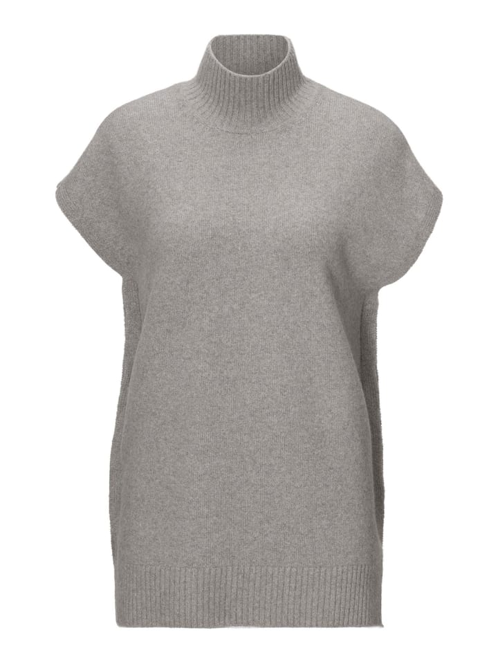 

Свитер без рукавов со стоячим воротником, серо-меланжевый MADELEINE, серый