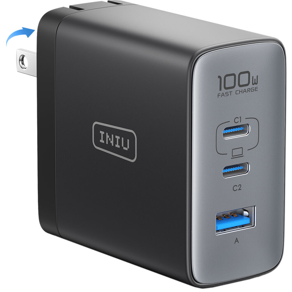 

Зарядное устройство INIU Leopard 100W GaN 3-Port USB Wall Charger A32-P1