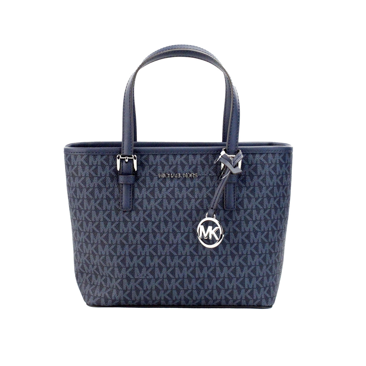 

Сумка-тоут Jet Set Navy PVC Leather XS Carryall Top Zip Michael Kors
