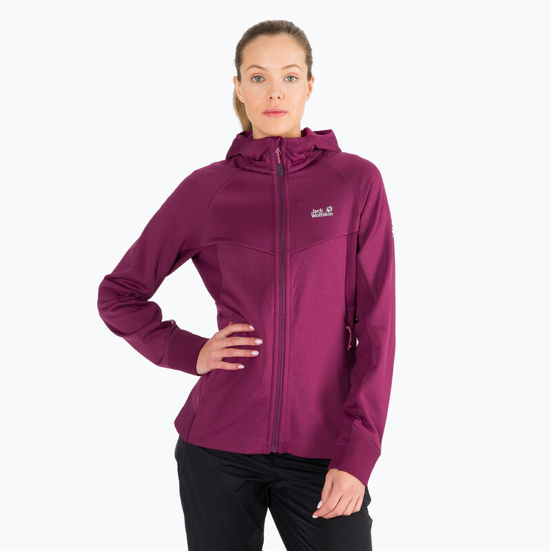 

Женская спортивная куртка JACK WOLFSKIN Hydro Grid Fleece, цвет rosa