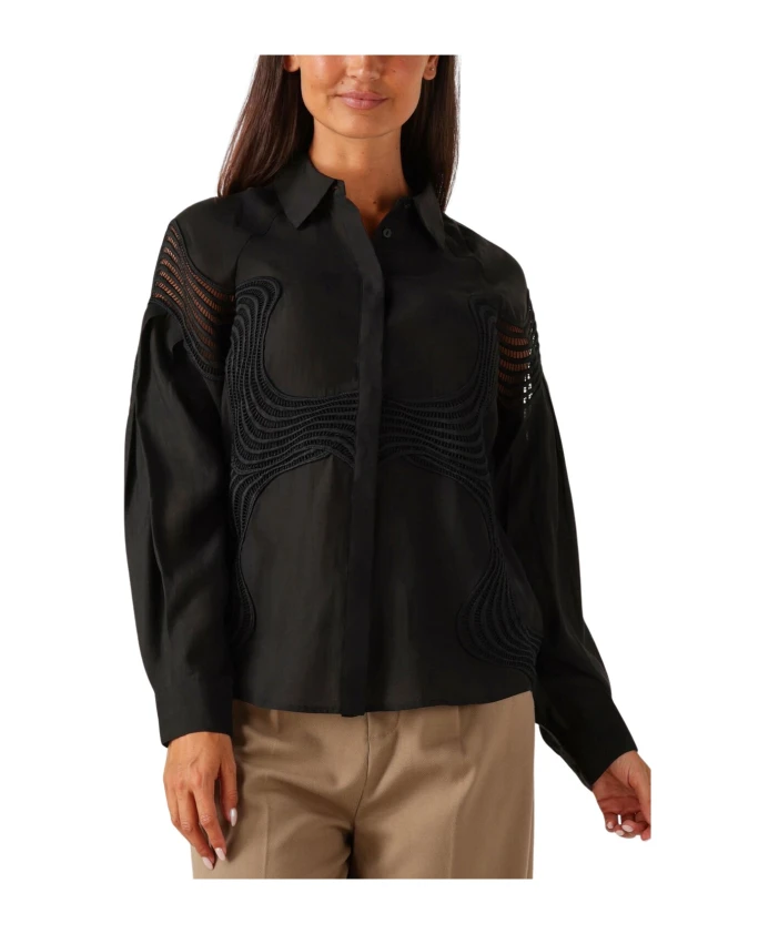 

Универсальная черная блузка для осени/зимы Copenhagen Muse, черный