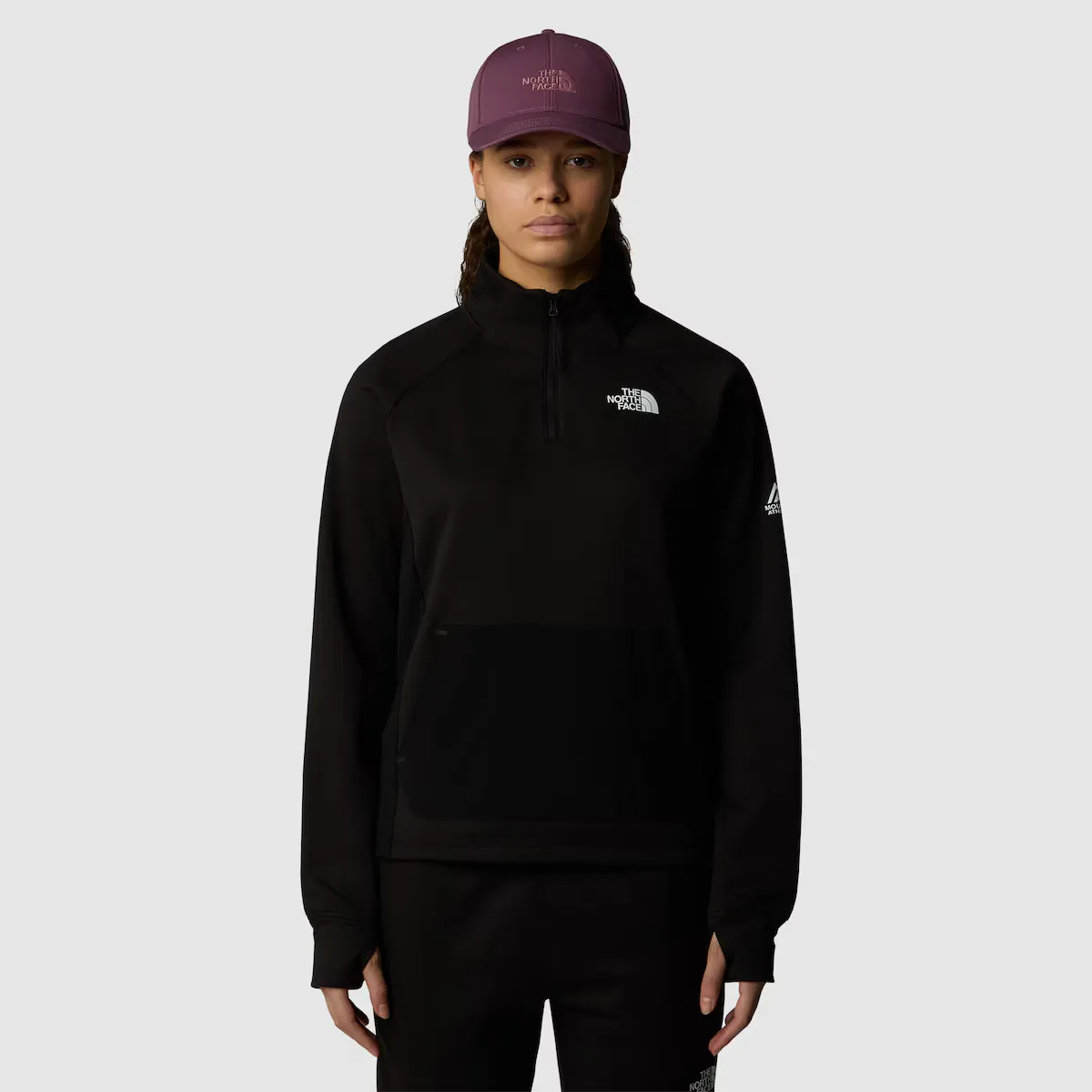 

Женская 1/4 Флисовая сторона The North Face, чёрный