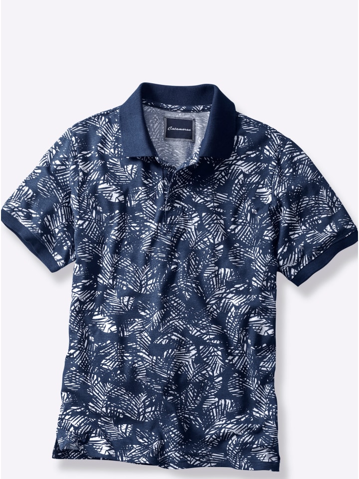 

Рубашка с короткими рукавами темно-синего и белого цветов с узором WITT WEIDEN