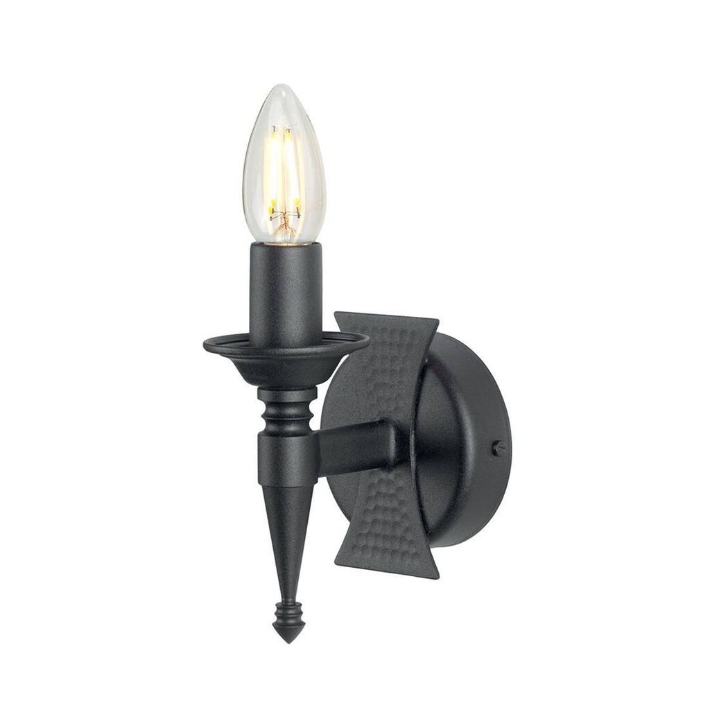 

Бра Saxon, черное кованое железо, 1 лампочка Elstead Lighting, черный