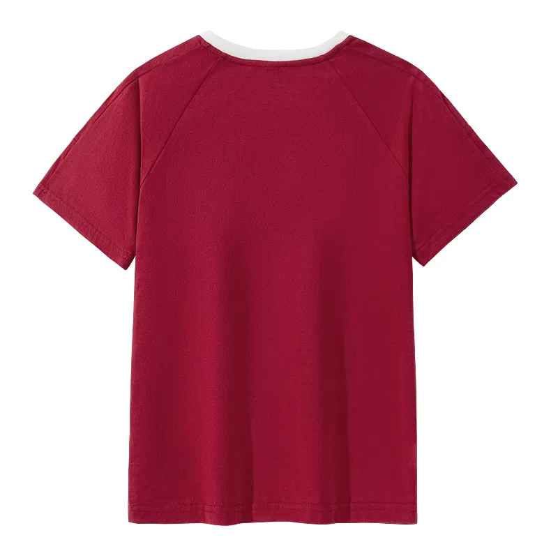Футболка детская хлопковая PEAK Cherry Red/PK English White — фото 3