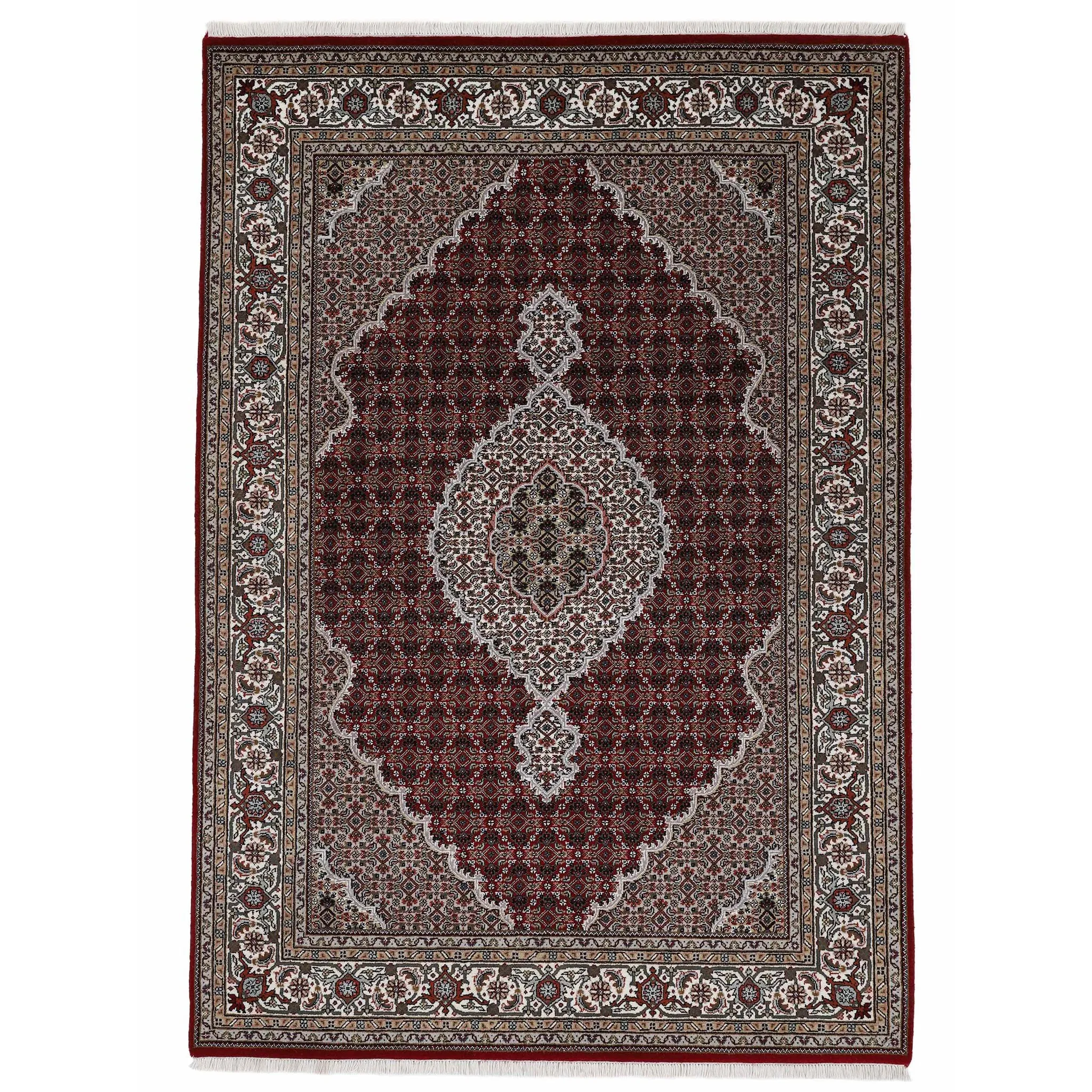 

Ковер Woven Arts Восточный ковер "Табриз Махи", прямоугольный, высота 15 мм, ручная работа, гостиная, чистая шерсть, красный