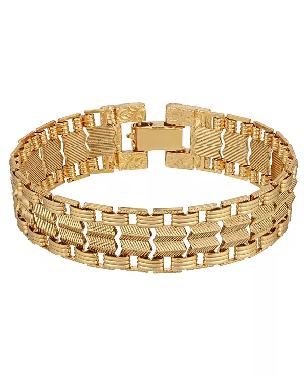 

Женский браслет-цепочка с заклепками 2028, goldtone