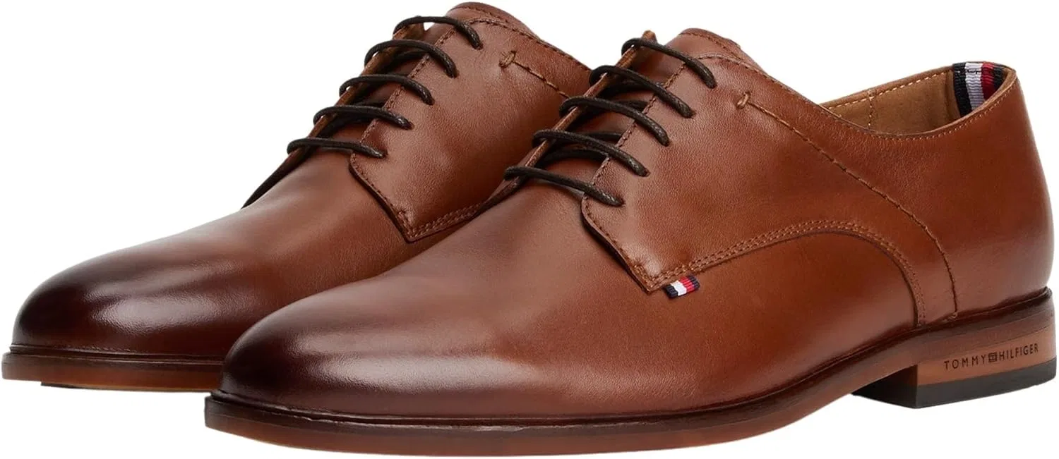 Мужские кожаные туфли-дерби Tommy Hilfiger Thunit, Brown Winter Cognac — фото 3