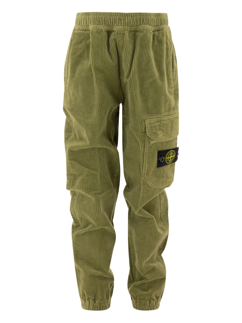 

Вельветовые брюки-карго Stone Island Junior, зеленый