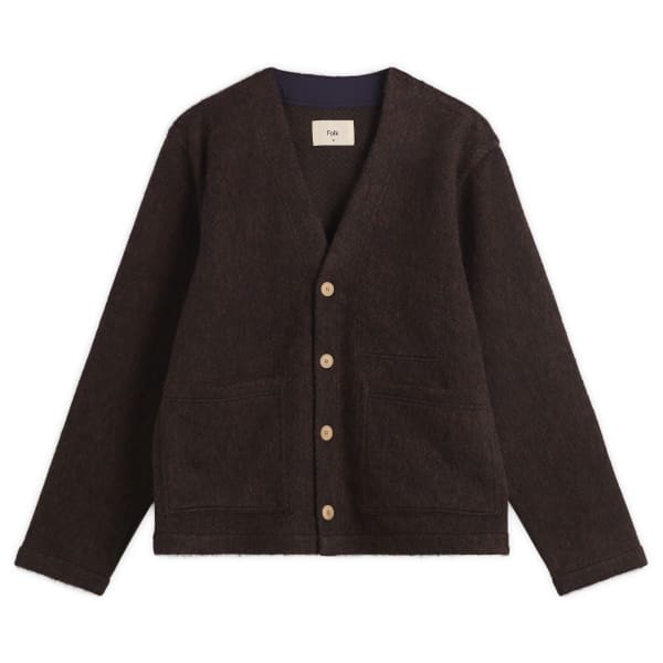 

Карманный кардиган Folk, Navy Espresso Brushed Wool