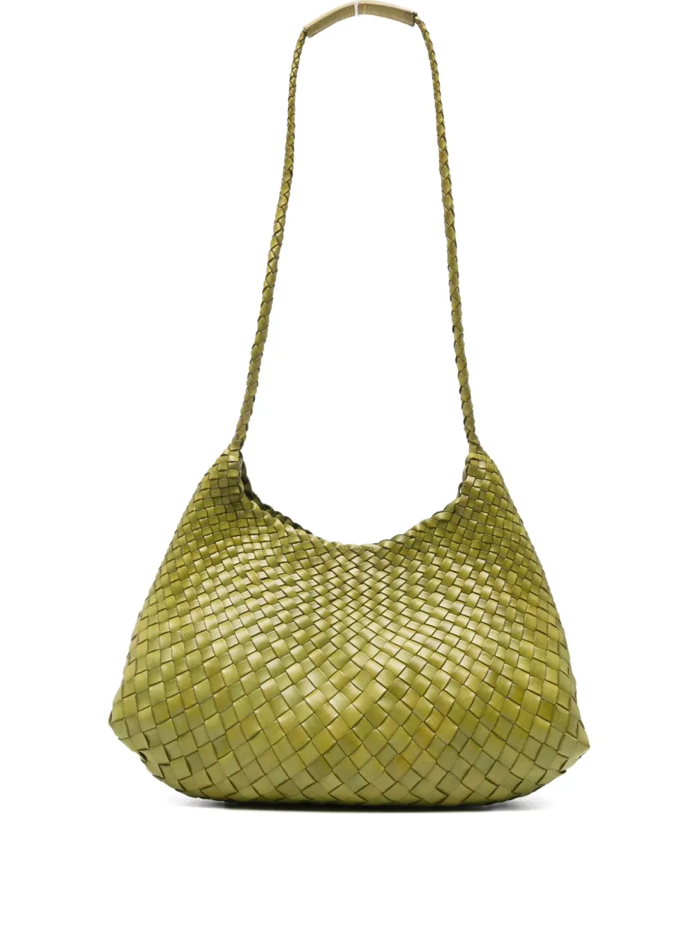 

Плетеная кожаная сумка на плечо DRAGON DIFFUSION, зеленый