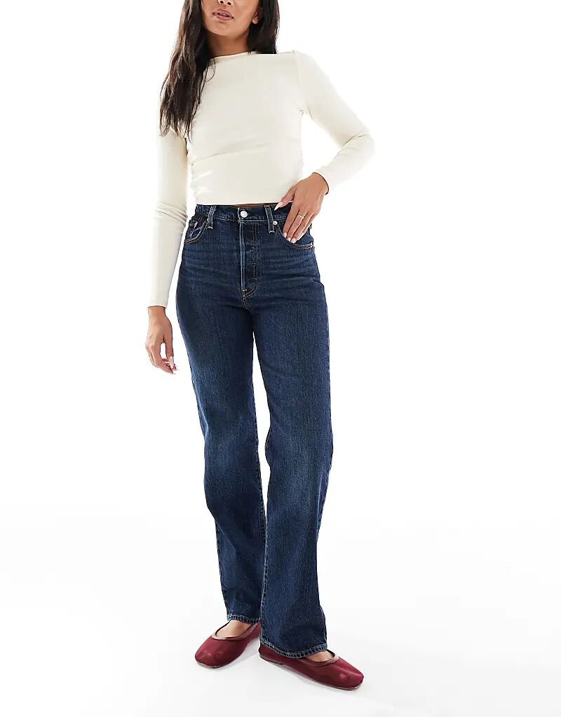 

Джинсы Levi's Ribbage прямого кроя полной длины, темного цвета