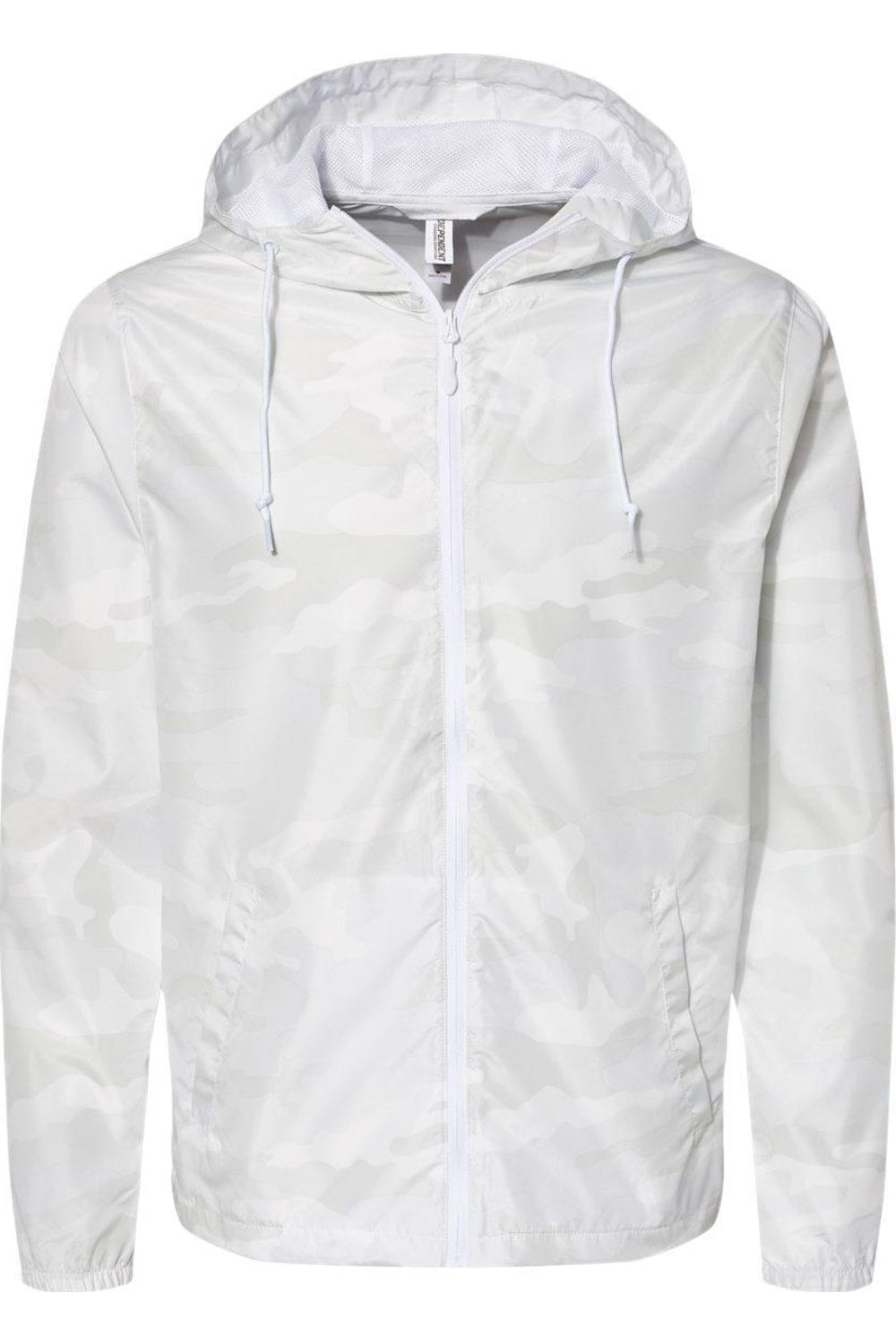 

Independent Trading Co. Легкая ветровка с застежкой-молнией, цвет white camo, Белый, Independent Trading Co. Легкая ветровка с застежкой-молнией, цвет white camo