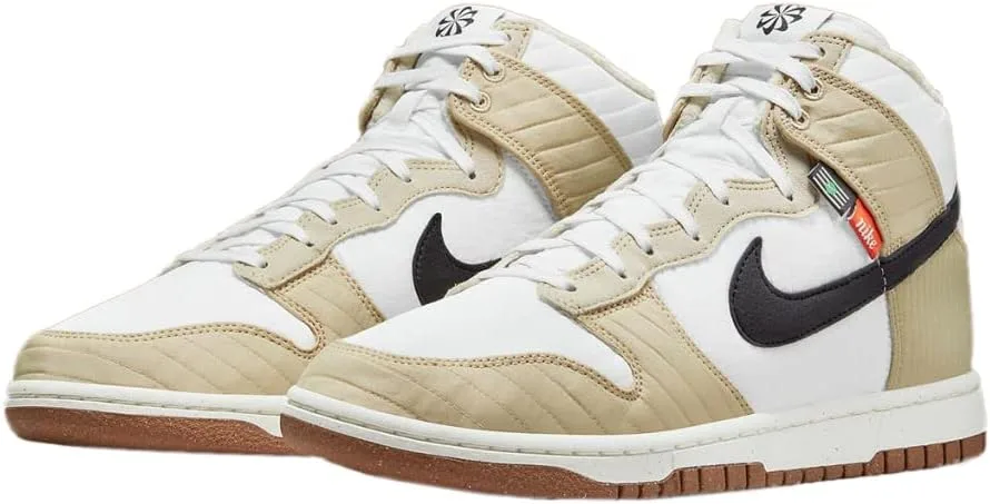 Мужские баскетбольные кроссовки Nike Dunk Hi Retro, бежевый — фото 4