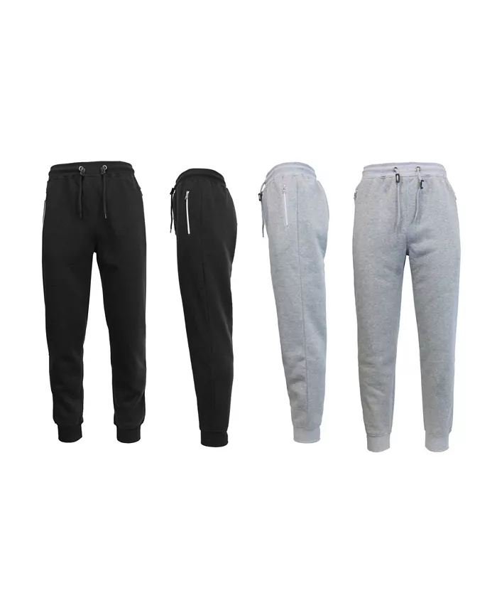 

Мужские утепленные спортивные брюки Slim Fit, 2 шт., с карманами на молнии Galaxy By Harvic, коричневый
