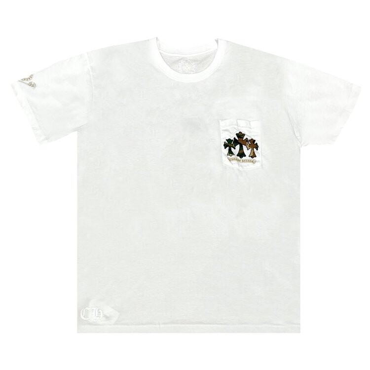

Футболка Chrome Hearts Horse Shoe Logo Pocket T-Shirt, белый
