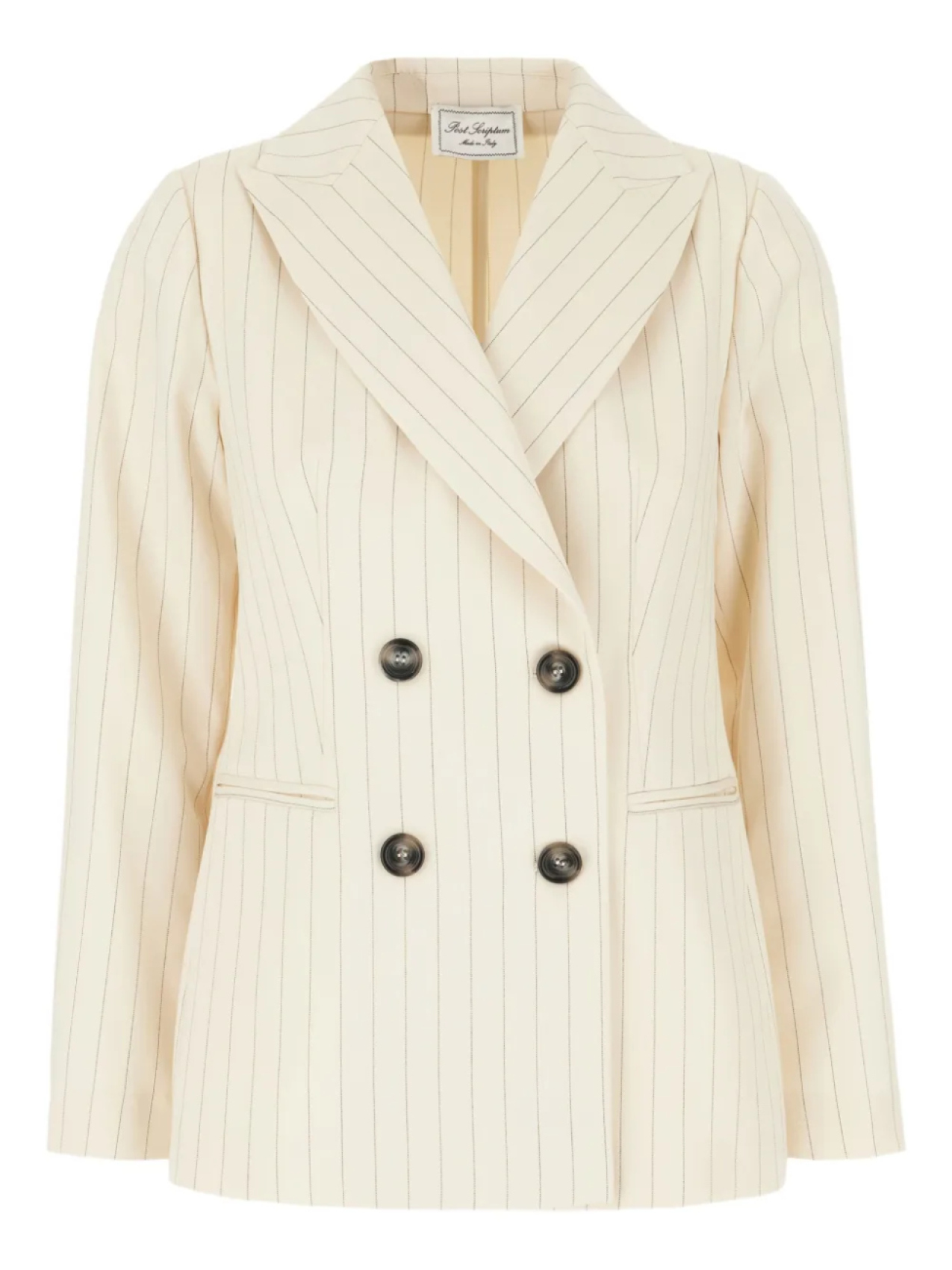 

Пиджак в тонкую полоску POST SCRIPTUM, нейтральный