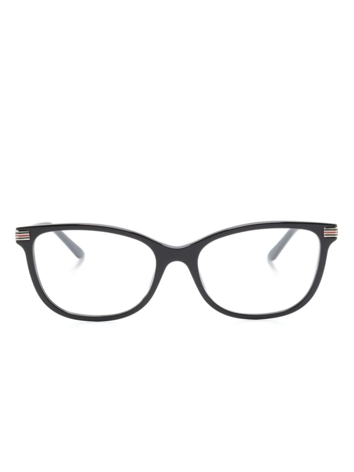 

Gucci Eyewear butterfly-frame clear glasses, черный