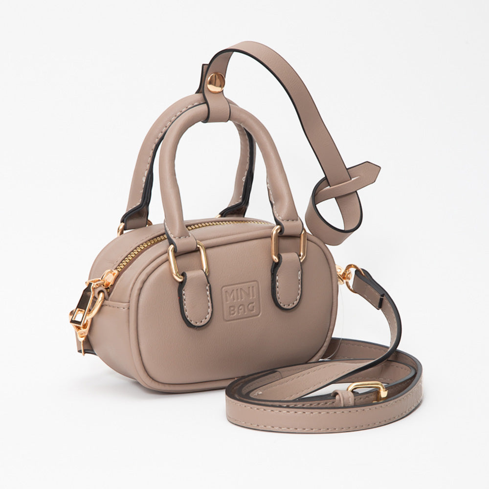 

Кожаный брелок для сумки Миниатюрная сумка Сумка через плечо FASHNZFAB, Taupe