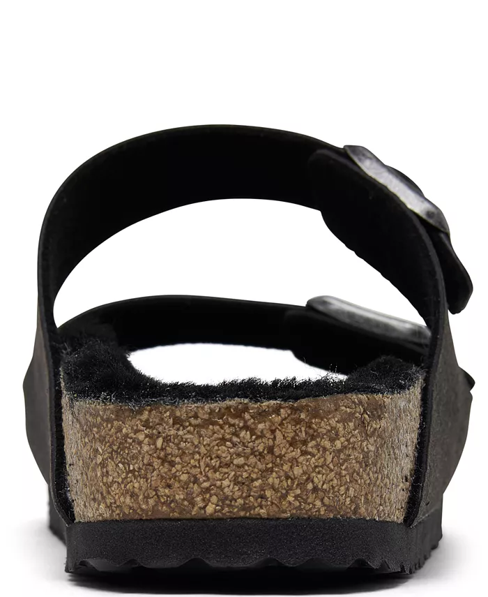 Женские синтетические сандалии Arizona Shearling от Finish Line Birkenstock, черный — фото 4