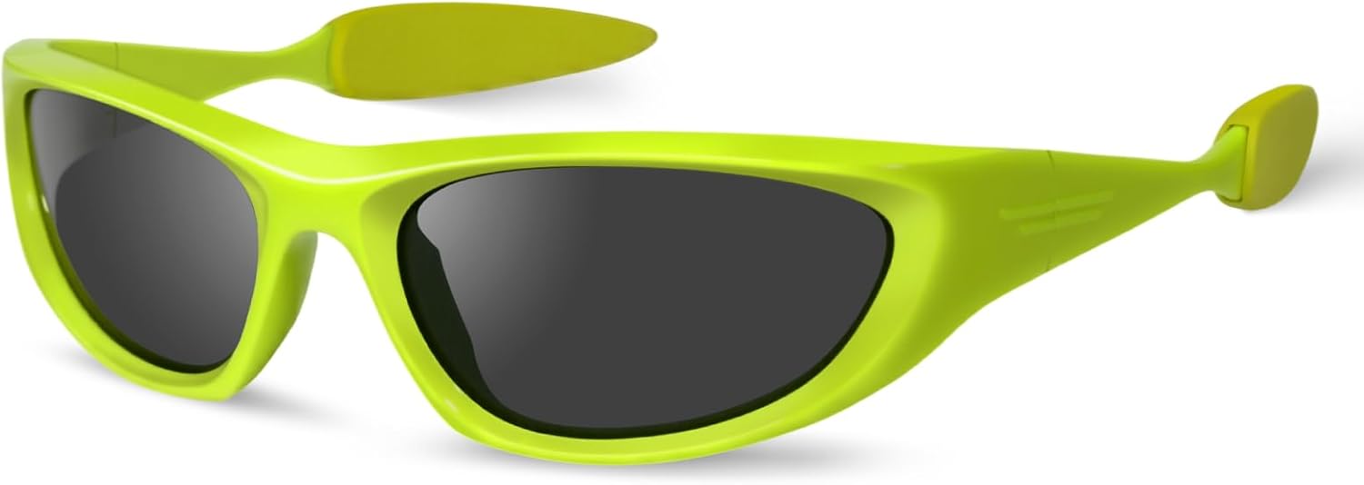 

Женские солнцезащитные очки-обтекатели в стиле Y2K, модные овальные поляризованные очки с защитой от УФ-излучения UV400, защита от солнца во время путешествий и езды на велосипеде DsitMG, Green