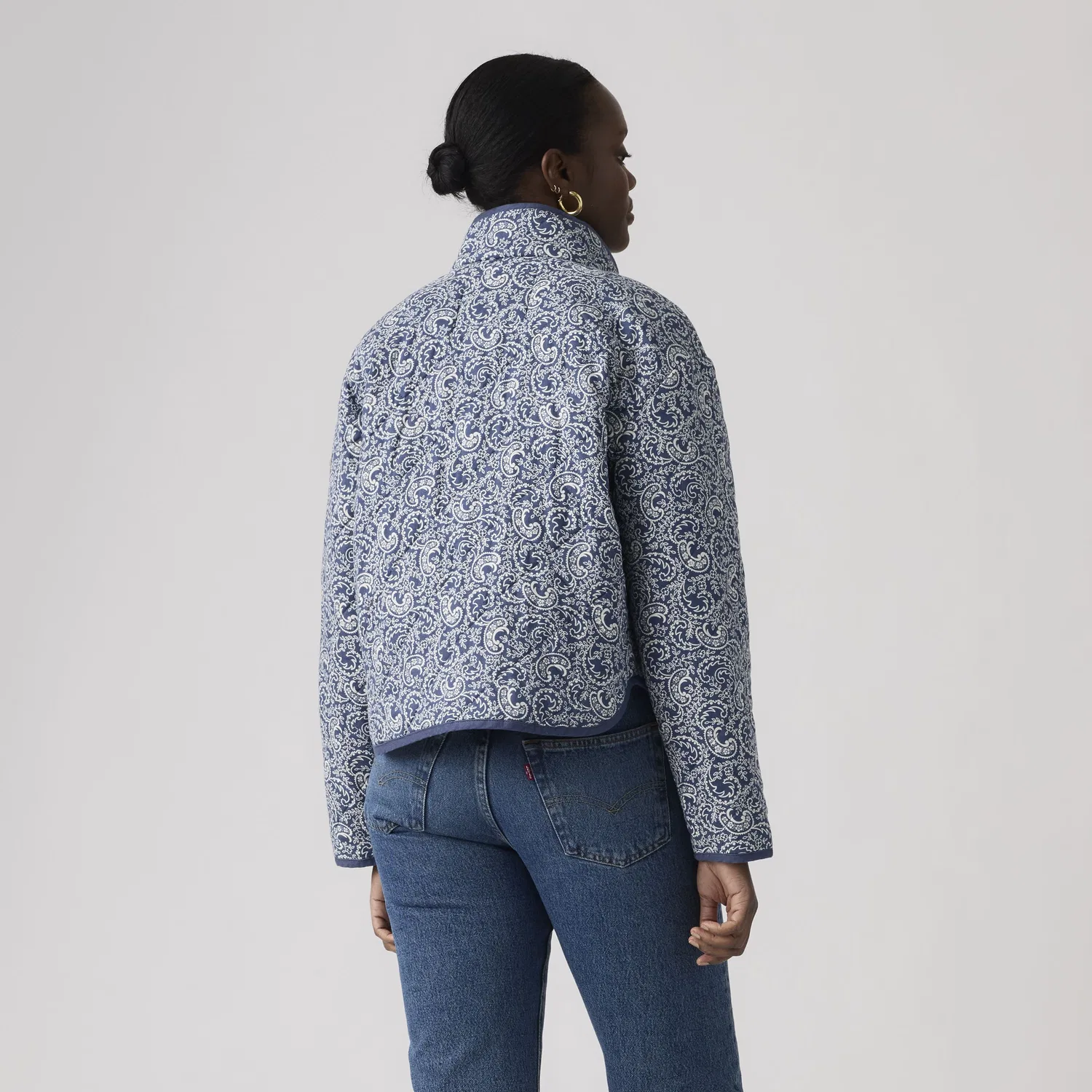 Куртка со стоячим воротником и ромбовидной стежкой Levi's, Black — фото 4