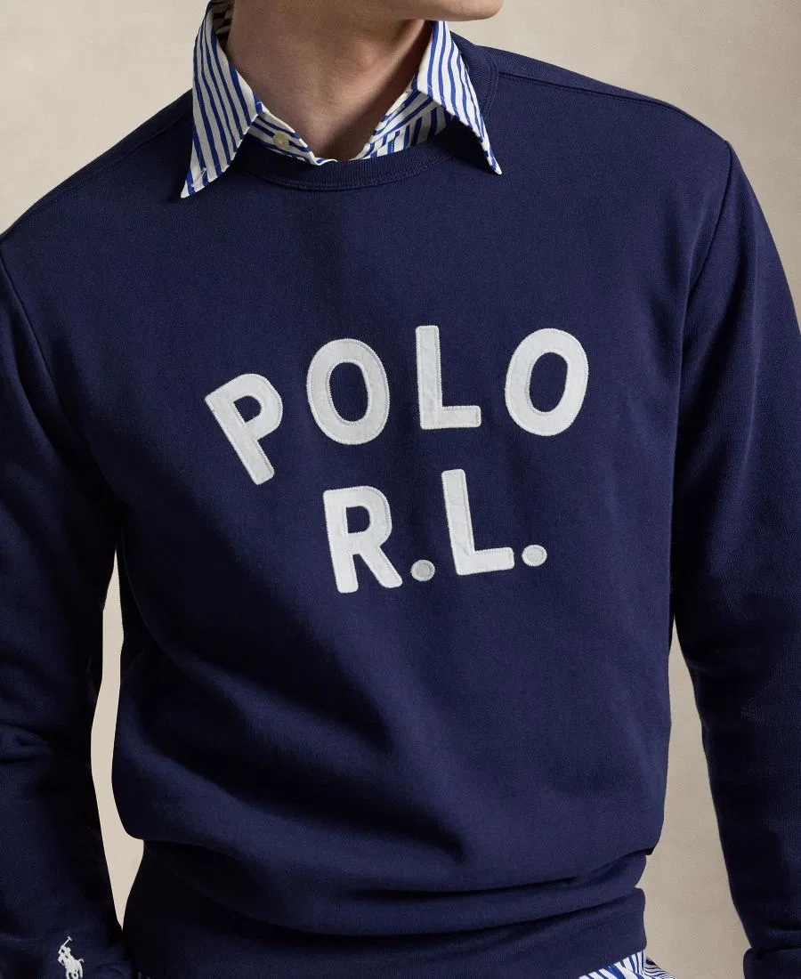 Мужская классическая толстовка с круглым вырезом Polo Ralph Lauren, темно-синий — фото 3