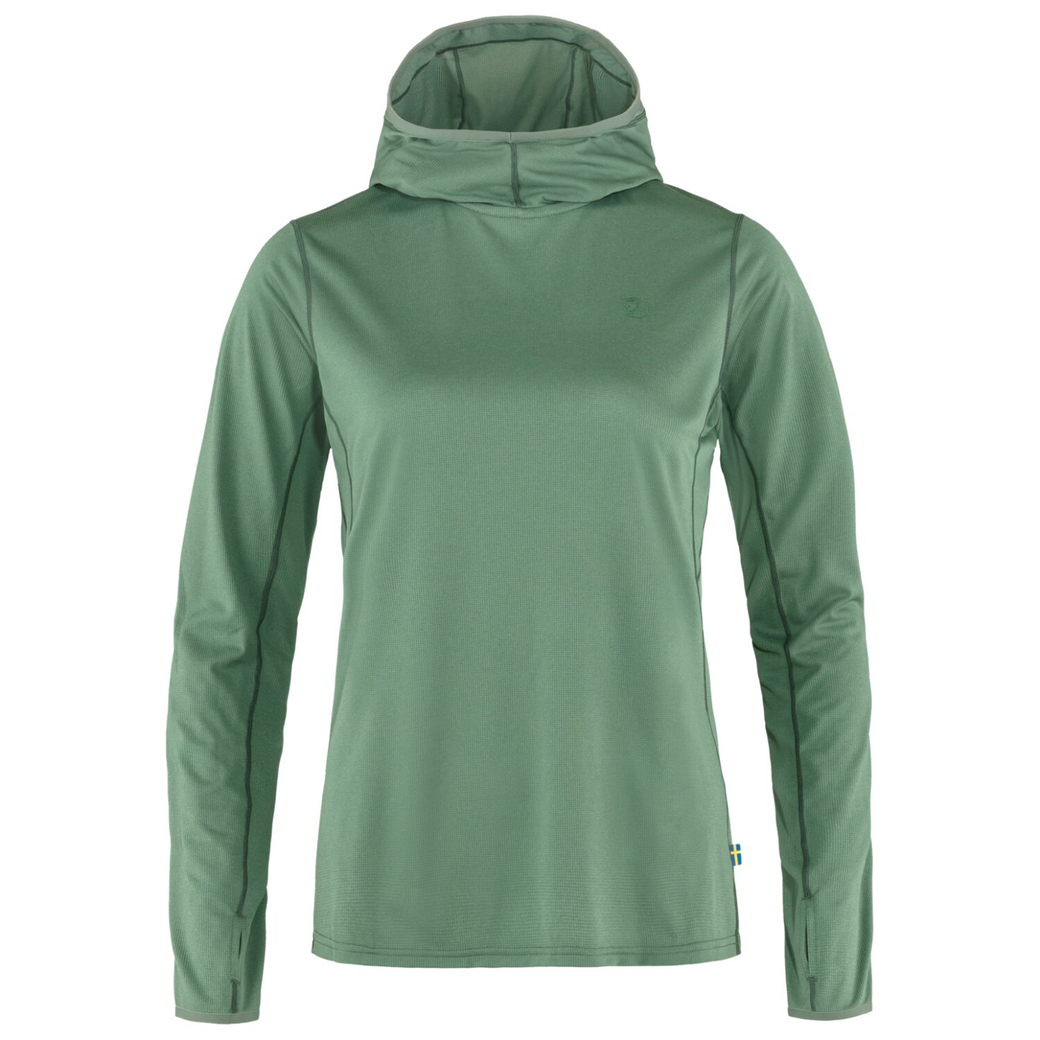 

Функциональная рубашка Fjällräven Women's Abisko Sun Hoodie, цвет Patina Green