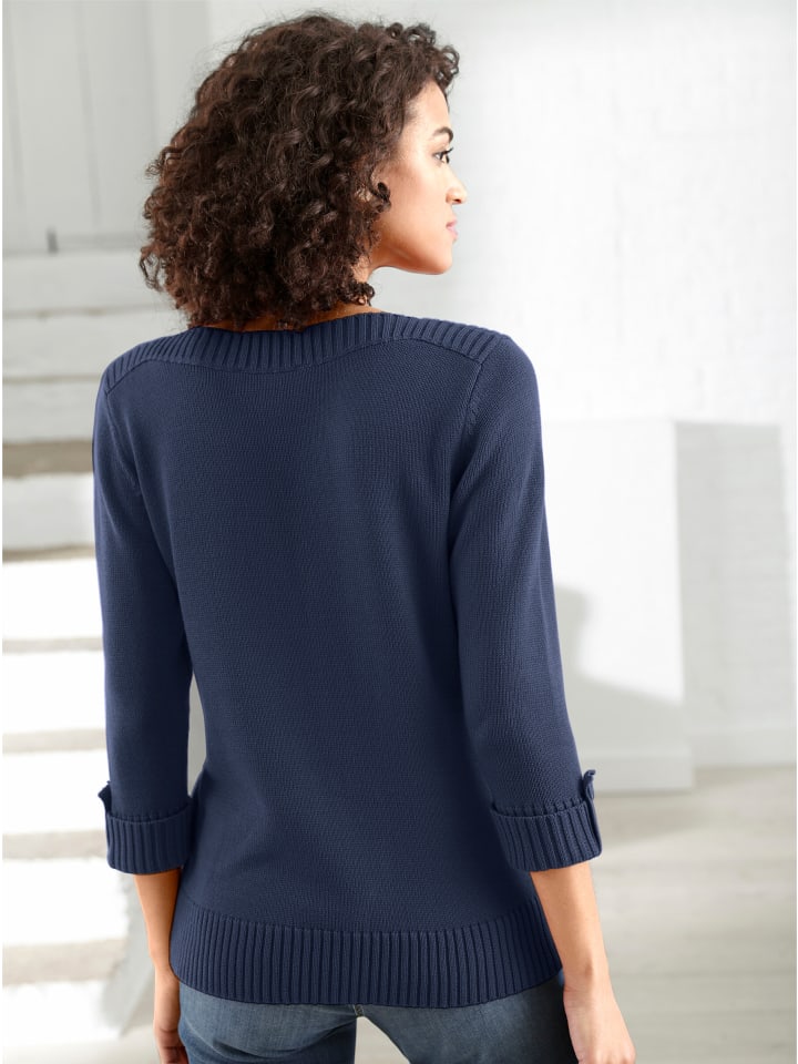 

Свитер с рукавами 3/4 темно-синего цвета WITT WEIDEN