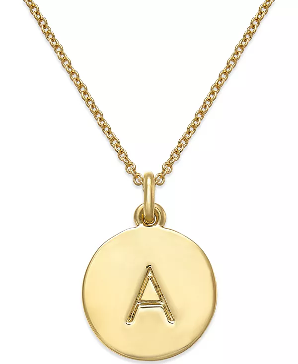 

Ожерелье с подвеской в виде инициалов, позолоченное 12 карат, 17 дюймов + удлинитель 3 дюйма Kate Spade New York, a