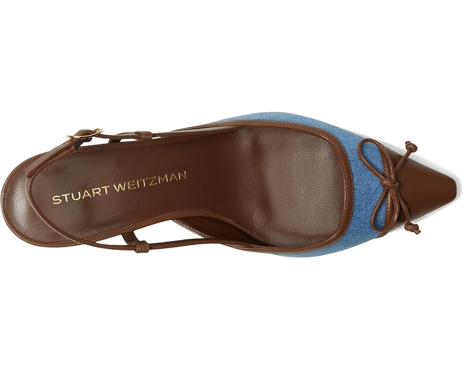 Туфли Stuart Weitzman Kitty Slingback 50, цвет Washed/Coffee — фото 2