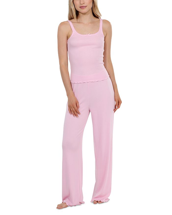 

Пижамный комплект Blissful Pointelle Tank Honeydew, розовый
