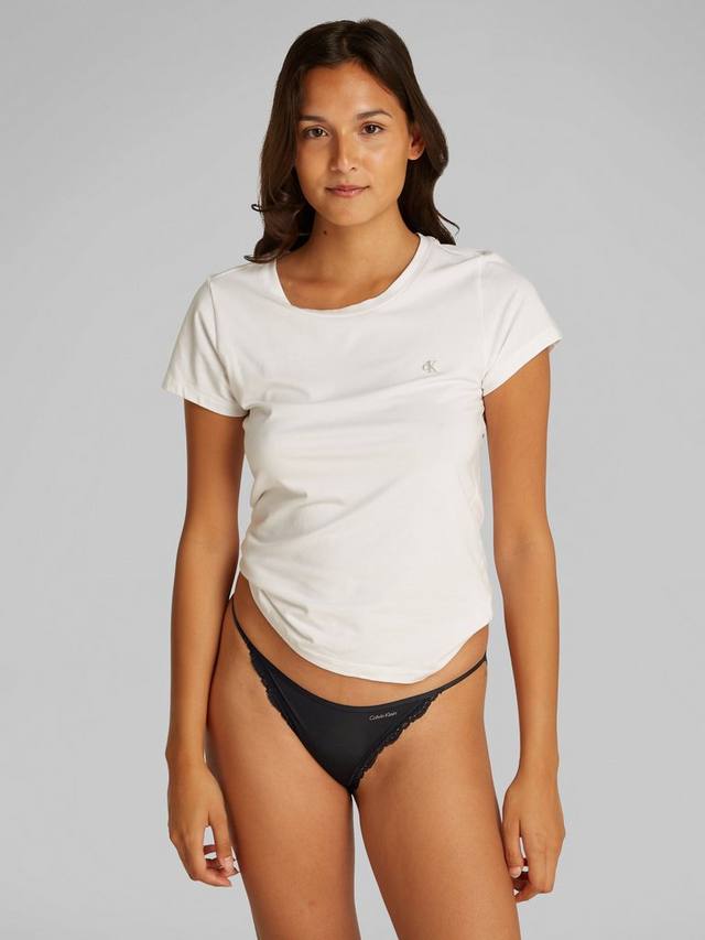 

Микростретч бикини с кружевными трусиками Calvin Klein, Black