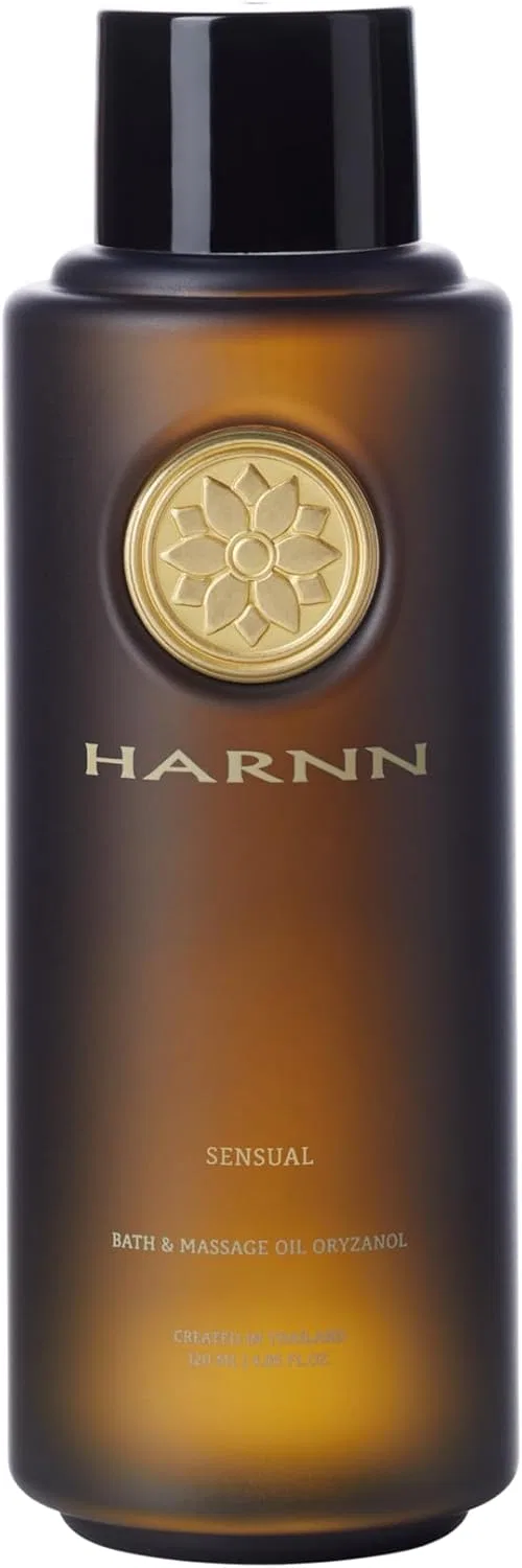 Масло для ванны и массажа HARNN с эфирными маслами пачули, бергамота, мандарина и апельсина, 120 мл, коричневый