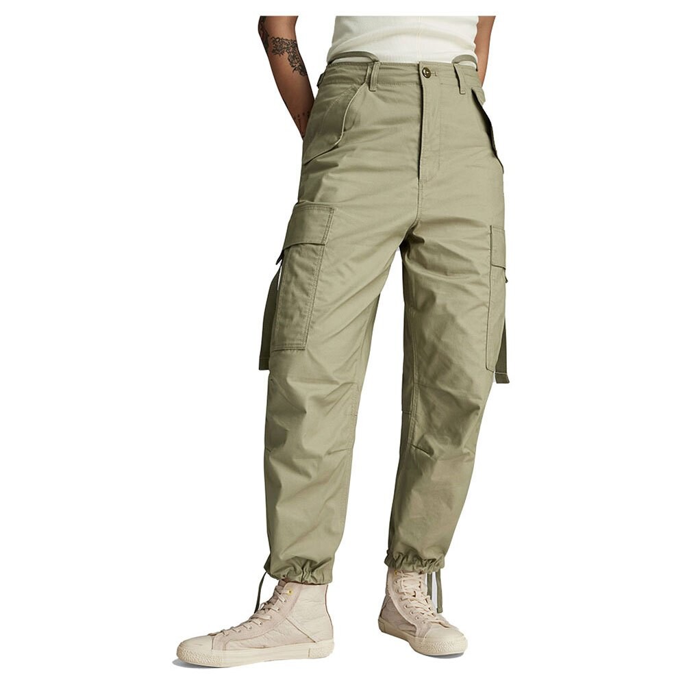 

Брюки G-Star Cropped Drawcord cargo, бежевый