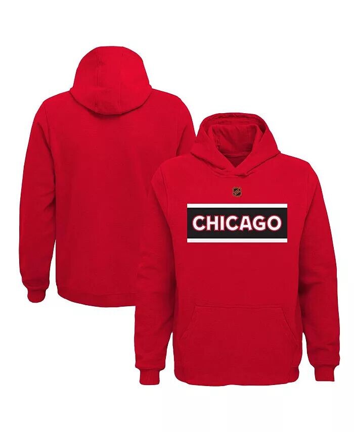 

Толстовка с капюшоном из флиса с логотипом Big Boys and Girls Red Chicago Blackhawks Special Edition 2.0 Outerstuff