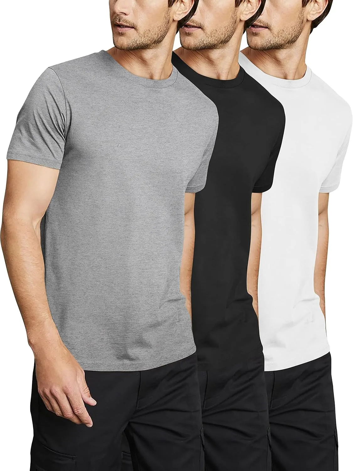 

Футболка мужская с коротким рукавом и круглым вырезом, 3 шт, быстросохнущая Hat and Beyond