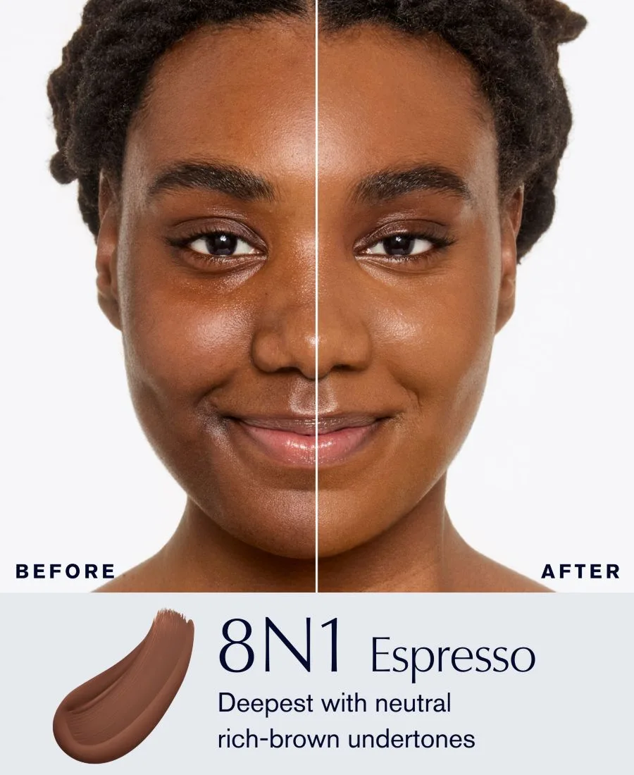Стойкая матирующая тональная основа Double Wear Stay-in-Place Longwear Matte Foundation Estée Lauder, 8n1 espresso, deepest with neutral rich-коричневый undertones — фото 4