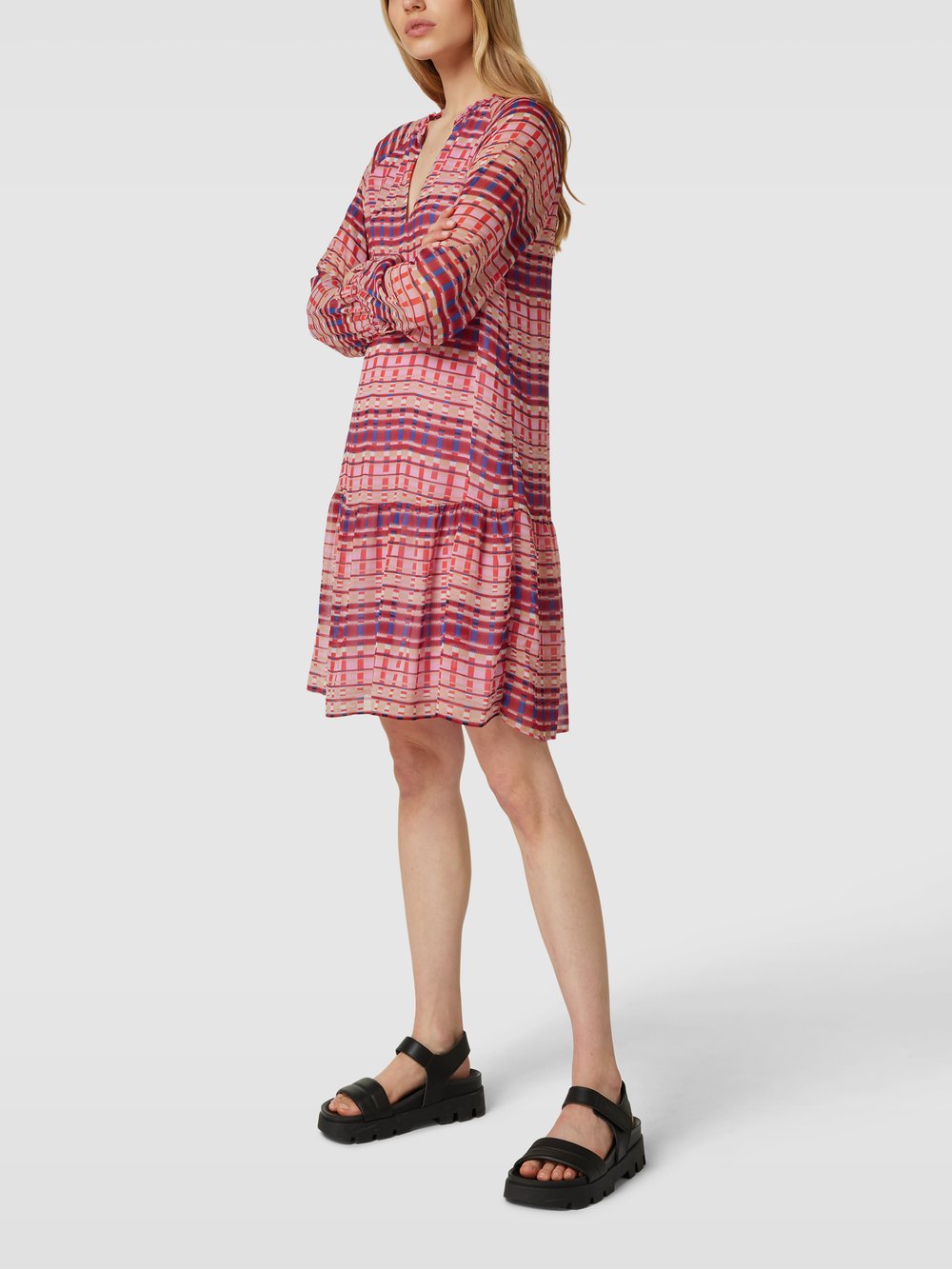 

Платье-блуза с узором по всей поверхности Esprit Collection, розовый
