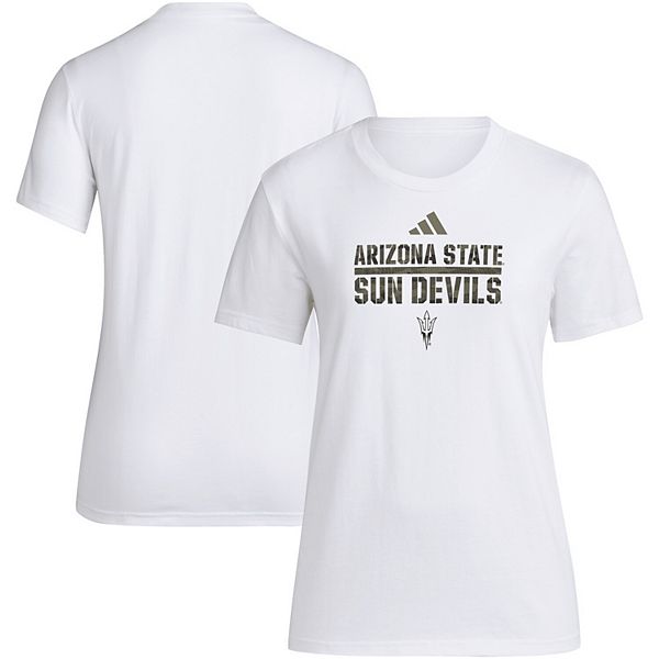 Женская белая футболка Arizona State Sun Devils aeroready military appreciation pregame Adidas — фото 2