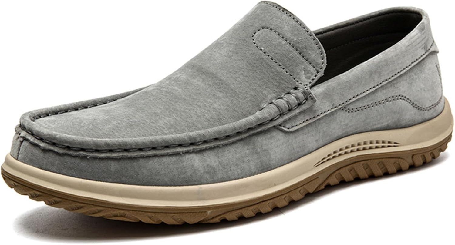 

Мужские замшевые повседневные мокасины RiceelSor, слипоны, удобные, легкие ортопедические, с меховой подкладкой, теплые, обувь для прогулок и на каждый день, серый