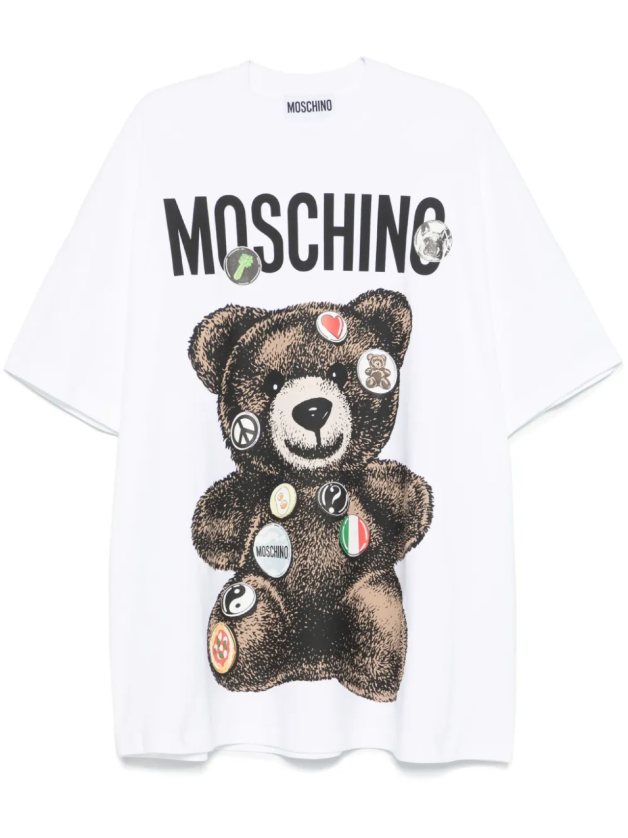 

Moschino платье-футболка с принтом Teddy Bear, белый
