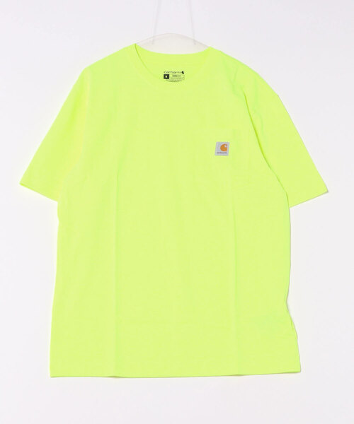 

Футболка с коротким рукавом, свободного кроя, с нагрудным карманом и логотипом Carhartt K87, лаймовый
