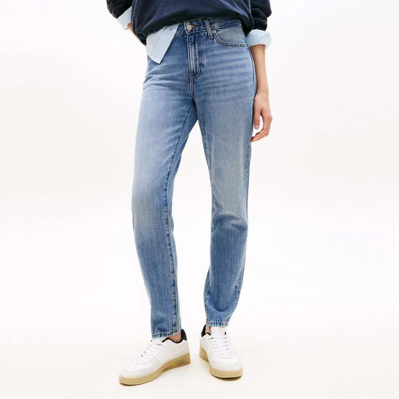 Джинсы slim fit Tommy Hilfiger джинсово-синие — фото 4