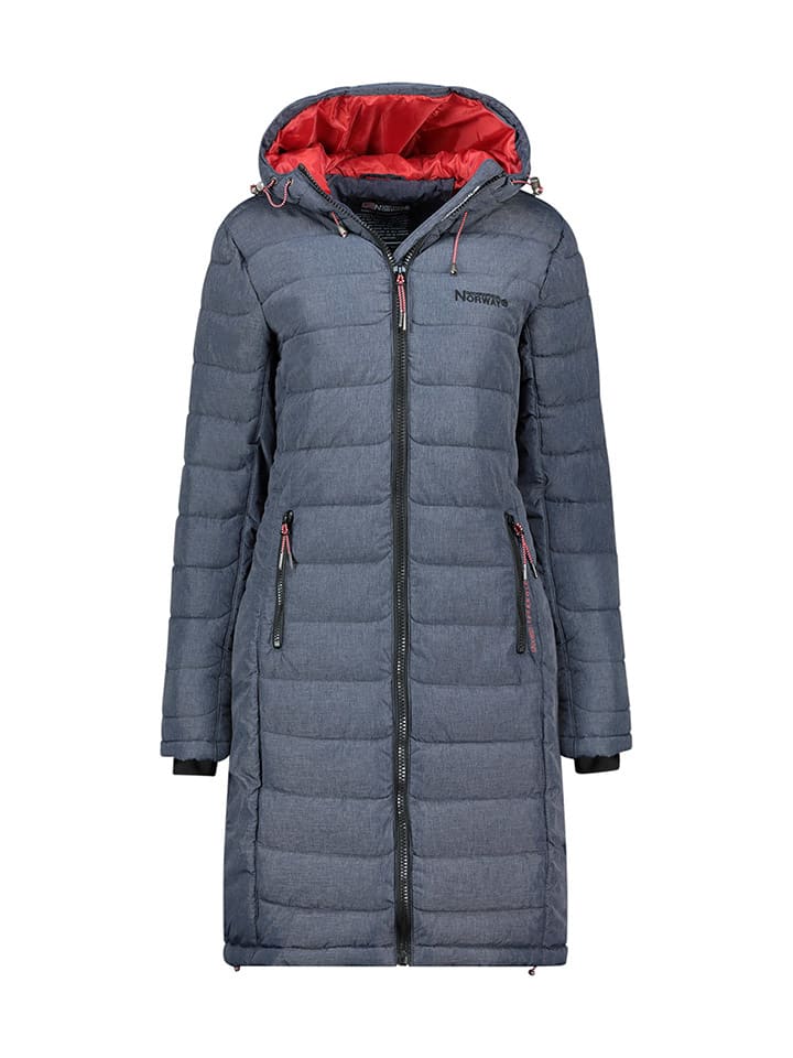 

Geographical Norway Стеганое пальто "Арома" темно-синего цвета