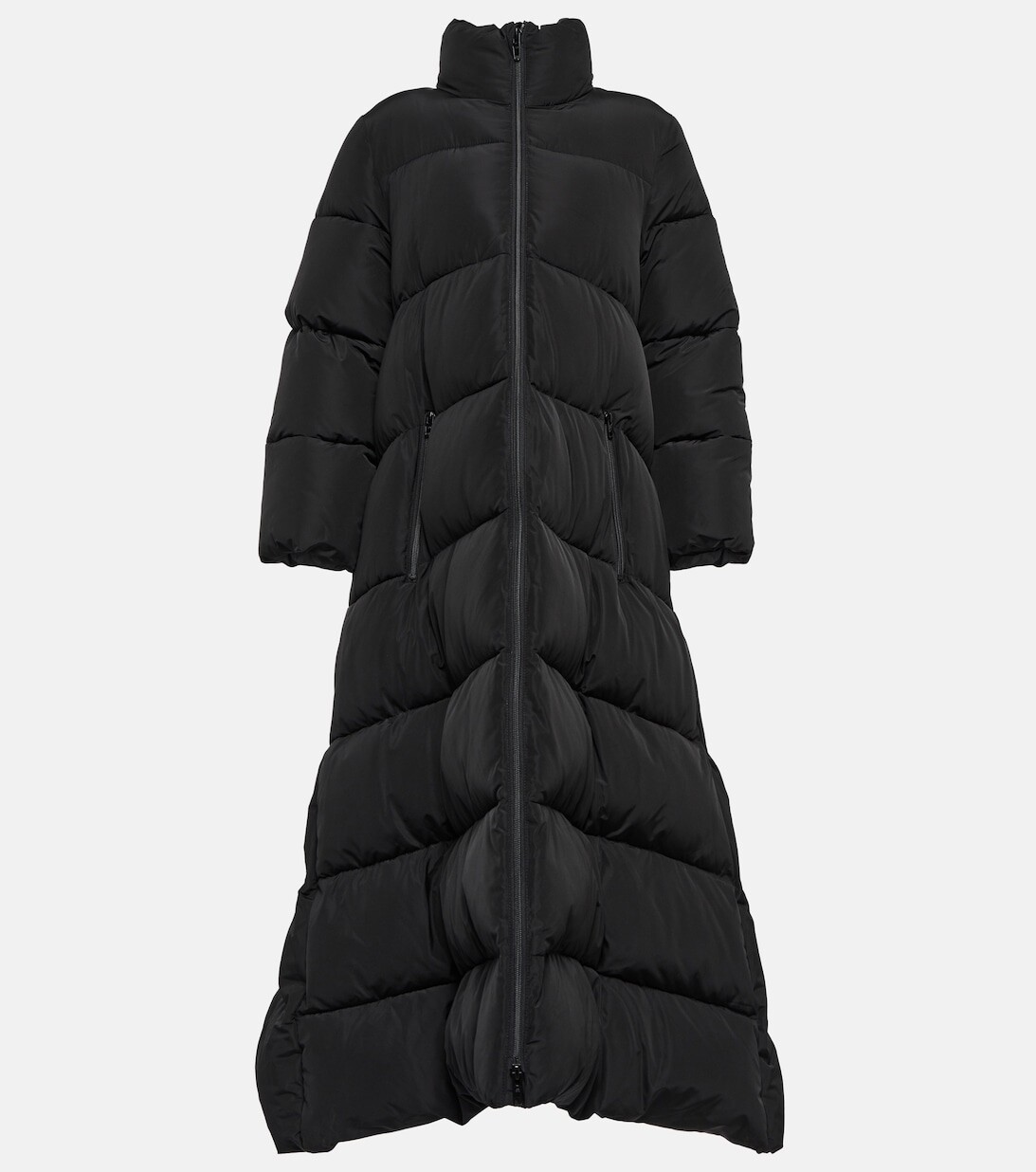 

Пуховик макси с бантом BALENCIAGA, черный