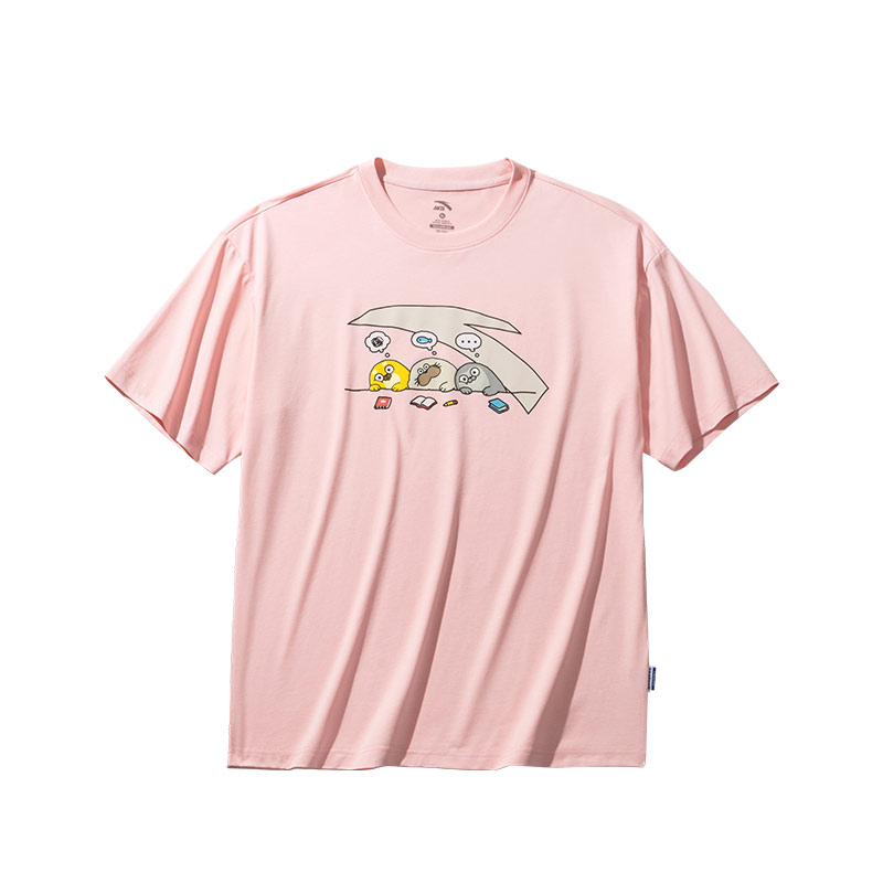 

ANTA Футболка Life Collection мужская clear plum pink, Розовый, ANTA Футболка Life Collection мужская clear plum pink