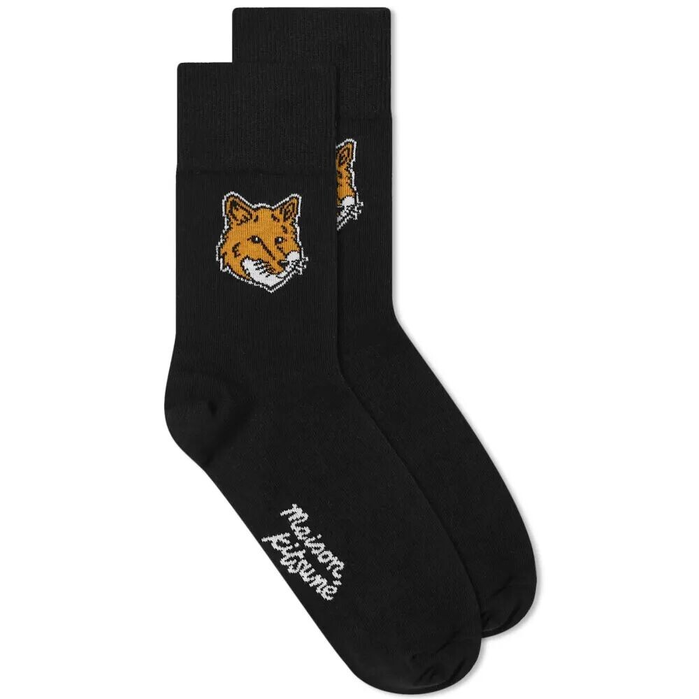 

Maison Kitsune Носки Fox Head, черный