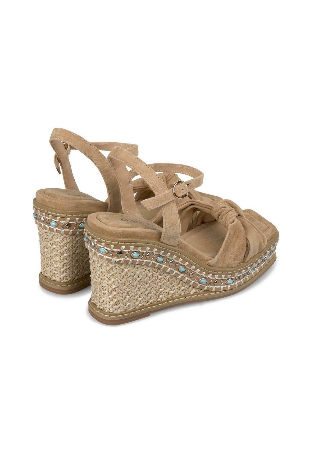 Босоножки на танкетке CIERRE CON HEBILLA - High heeled sandals Alma en Pena, коричневый — фото 4